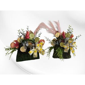 Custom Made  Botanical Spring Purses w/real touch florals and greenery